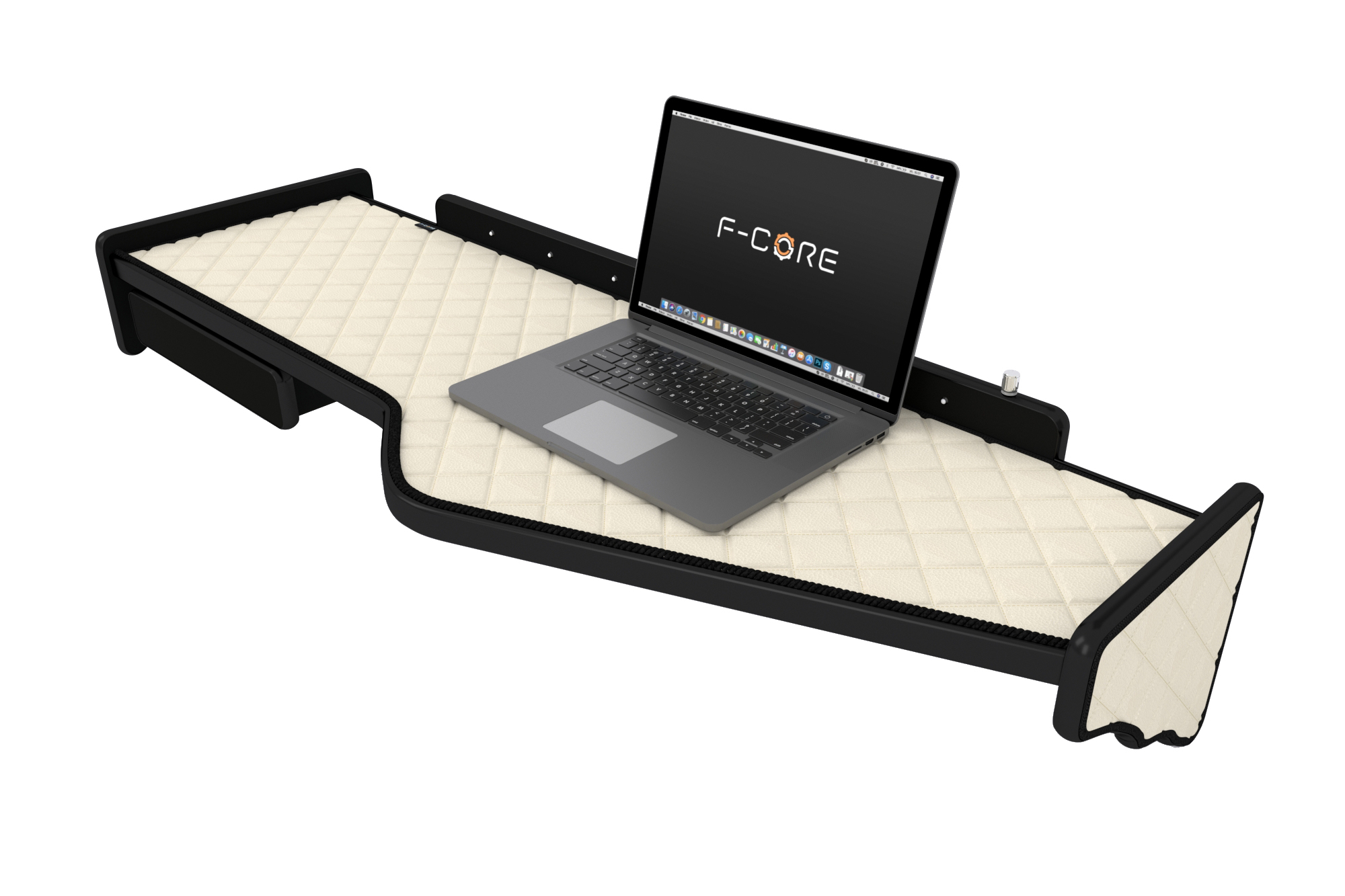 table dashboard cabine SCANIA R accessories truck elegance eco leather synthetic quilted velour fabric 0