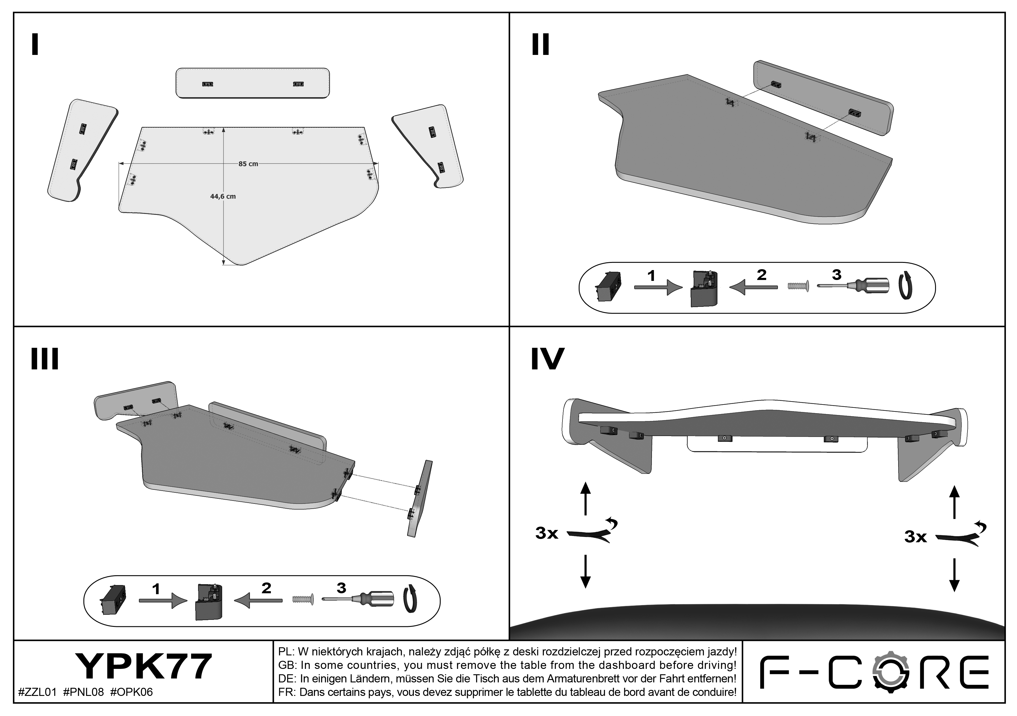 table dashboard cabine MAN TGX accessories truck classic 4